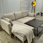 Corner sofa petite Free shipping Beige 245 cm X 145 cm