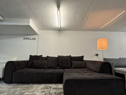 Black Velvet Ecksofa Gratis Lieferung 320 x 195 cm