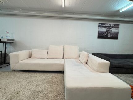 Beige L-Sofa Ecksofa Von Bull frog