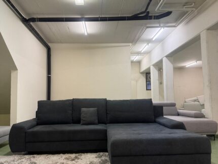 Grau Ecksofa Bett-Sofa Gratis Lieferung mit Schlaffunktion