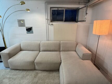 Beiges L-fรถrmiges Sofa, Made in Germany