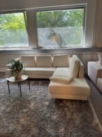 Alcantara Corner Sofa with all pillows Ink. Delivery – Occasion sofa buy at SofaLab