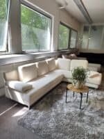 Alcantara Ecksofa mit allen Kissen Ink. Lieferung – Occasion Sofa kaufen bei SofaLab