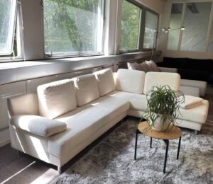 Alcantara Corner Sofa with all pillows Ink. Delivery – Occasion sofa buy at SofaLab