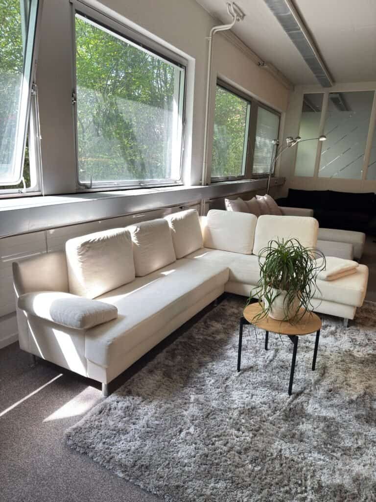 Alcantara Corner Sofa with all pillows Ink. Delivery – Occasion sofa buy at SofaLab