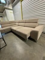 Corner Sofa by Schubiger Furniture in Sandbeige with electric pull-out function – Occasion sofa for sale at SofaLab