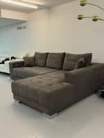 Corner Sofa Brown with electric bed function – Occasion sofa for sale at SofaLab