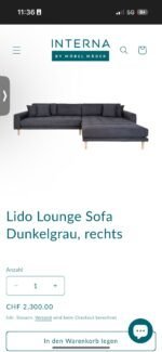 Lido Lounge Ecksofa von Möbel Mader Ink. Lieferung – Occasion Sofa kaufen bei SofaLab