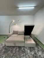 Hellgraues kleines Ecksofa Ink.Lieferung – Occasion Sofa kaufen bei SofaLab