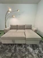Hellgraues kleines Ecksofa Ink.Lieferung – Occasion Sofa kaufen bei SofaLab