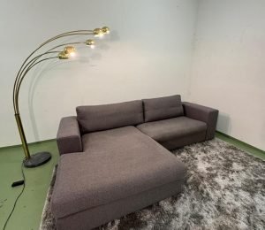 Ecksofa in Taupe mit allen Kissen – Occasion Sofa kaufen bei SofaLab