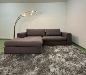 Ecksofa in Taupe mit allen Kissen – Occasion Sofa kaufen bei SofaLab