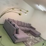 U-förmiges Sofa grau aus Alcantara – Occasion Sofa kaufen bei SofaLab