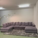 U-förmiges Sofa grau aus Alcantara – Occasion Sofa kaufen bei SofaLab