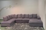 U-förmiges Sofa grau aus Alcantara – Occasion Sofa kaufen bei SofaLab