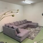 U-förmiges Sofa grau aus Alcantara – Occasion Sofa kaufen bei SofaLab