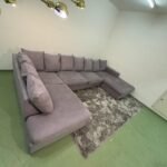 U-förmiges Sofa grau aus Alcantara – Occasion Sofa kaufen bei SofaLab