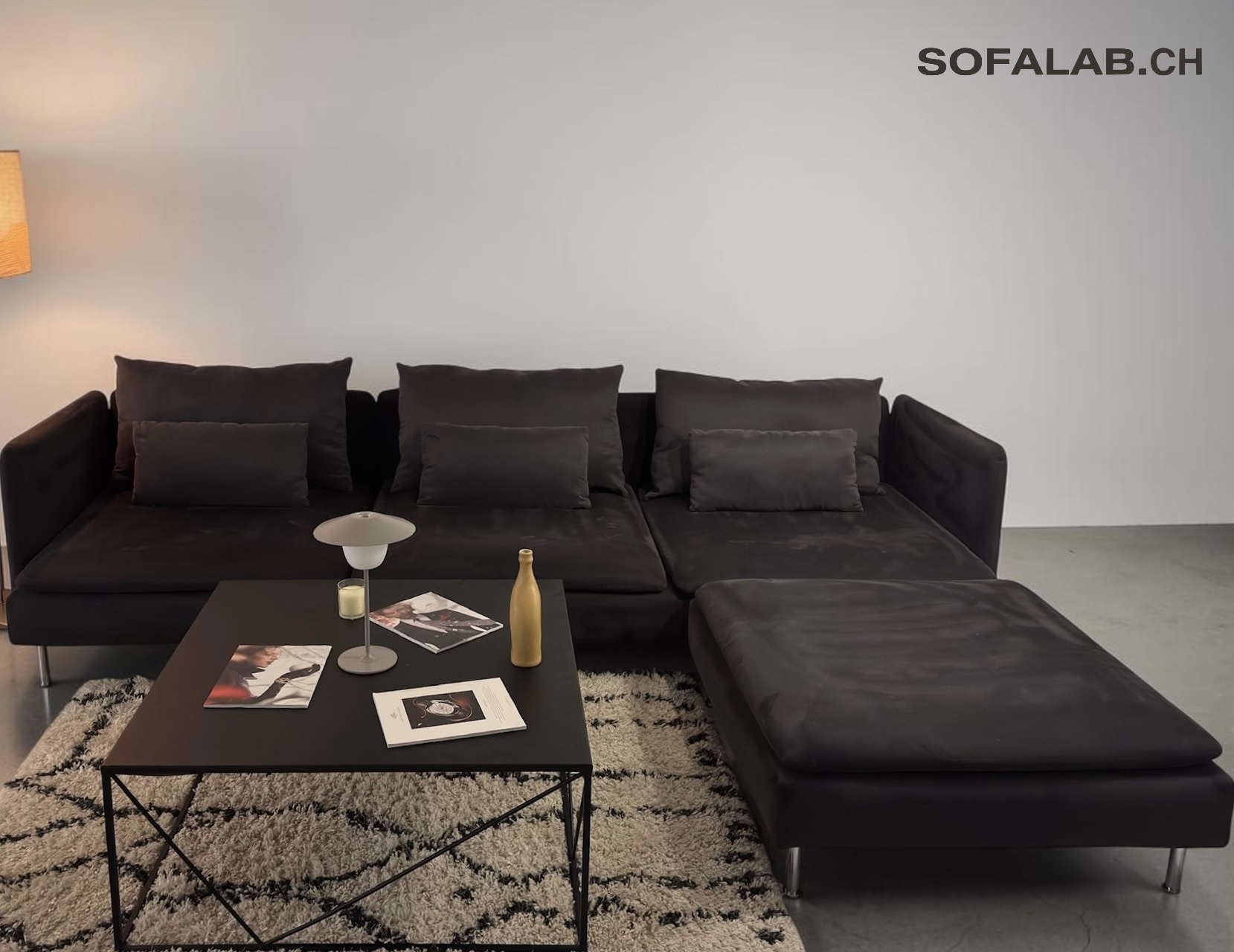 Modular Ecksofa Gratis Lieferung Schwarz - Occasion Sofas Zürich kaufen | Gereinigt & Sofort lieferbar