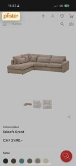 Corner sofa by Pfister Johann Jakob – Buy Occasion Sofa at SofaLab