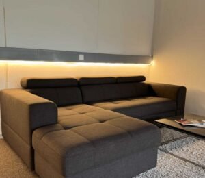 Corner Sofa with storage space and pull-out bed – Occasion sofa for sale at SofaLab