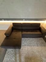 Corner Sofa with storage space and pull-out bed – Occasion sofa for sale at SofaLab