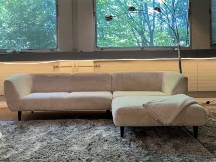 Superweiches beigefarbenes Ecksofa – Occasion Sofa kaufen bei SofaLab