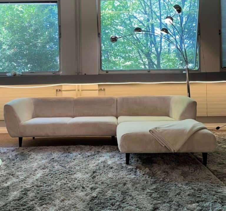 Superweiches beigefarbenes Ecksofa – Occasion Sofa kaufen bei SofaLab