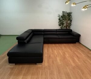 Corner Sofa black leather by EWald Schillig – Occasion sofa for sale at SofaLab
