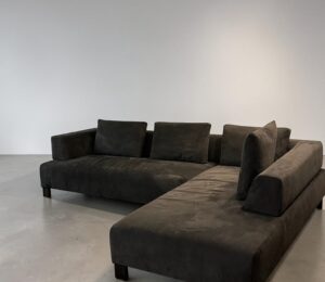 Corner Sofa Dark Blue by Natuzzi