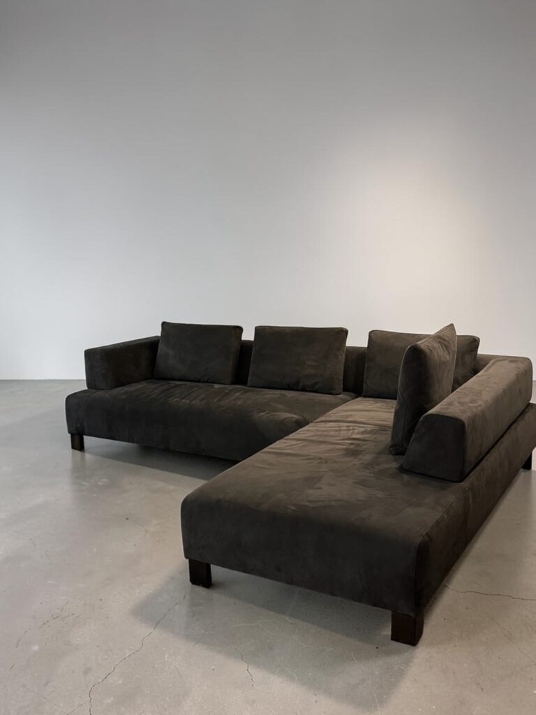 Corner Sofa Dark Blue by Natuzzi