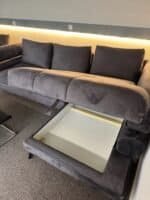 Corner Sofa Dark gray with bed function – Occasion sofa for sale at SofaLab