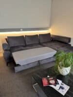 Corner Sofa Dark gray with bed function – Occasion sofa for sale at SofaLab