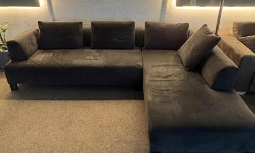 Corner Sofa Dark Blue By Natuzzi – Occasion sofa for sale at SofaLab