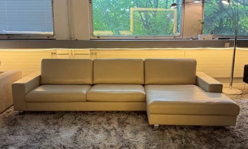 Genuine leatherCorner Sofa Beige by Pfister – Occasion sofa for sale at SofaLab