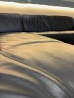 Corner Sofa black buffalo leather – Occasion sofa for sale at SofaLab