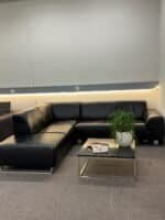 Corner Sofa black buffalo leather – Occasion sofa for sale at SofaLab
