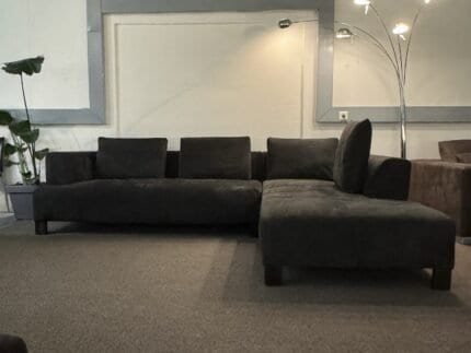 Natuzzi.Corner Sofa in Dark Blue Ink.Liefing – Occasion sofa for sale at SofaLab