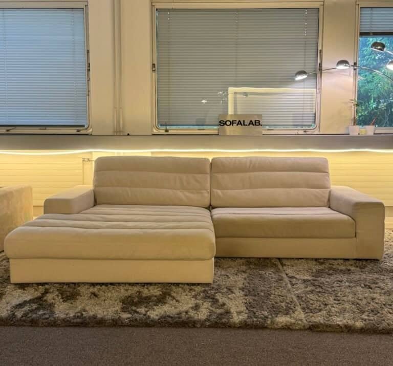 Kawola Lana Corner Sofa Light grey from Home 24 – Occasion sofa for sale at SofaLab