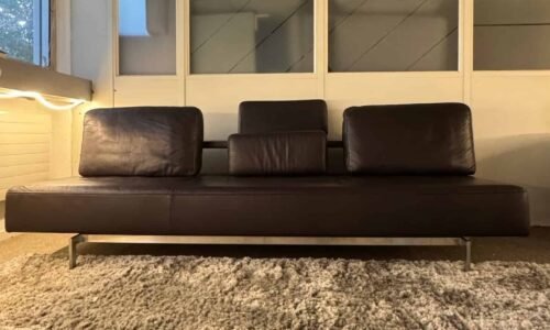 Rolf Benz 3-seater sofa, black real leather – Occasion sofa for sale at SofaLab