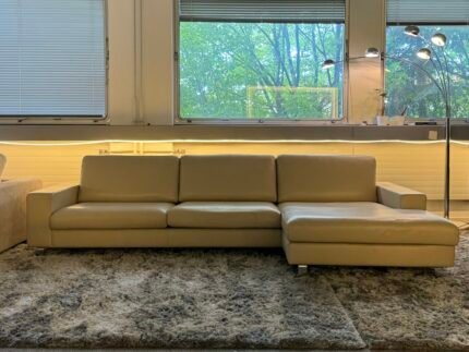 Genuine leatherCorner Sofa Beige by Pfister – Occasion sofa for sale at SofaLab