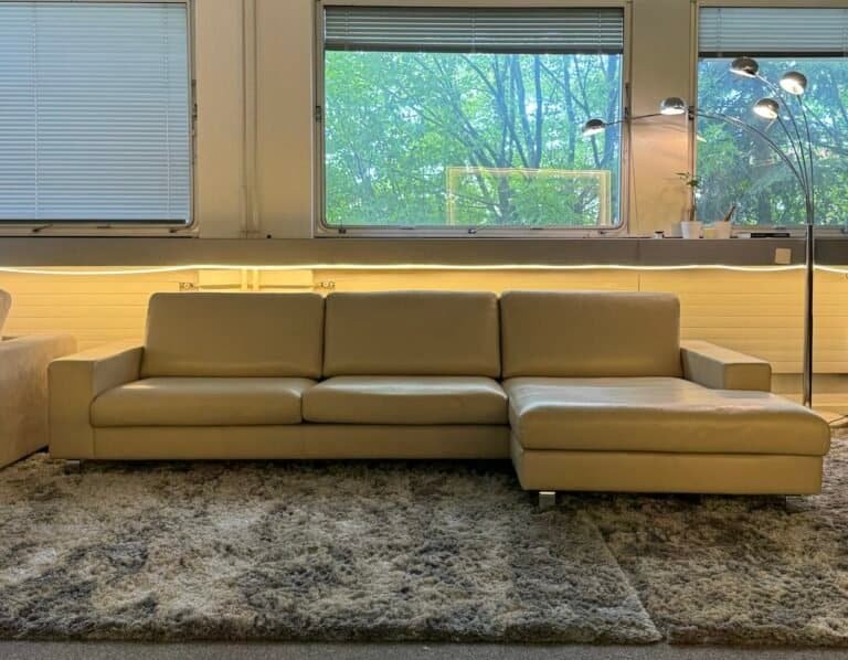 Genuine leatherCorner Sofa Beige by Pfister – Occasion sofa for sale at SofaLab