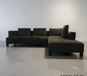 Corner Sofa Dark Blue By Natuzzi – Occasion sofa for sale at SofaLab