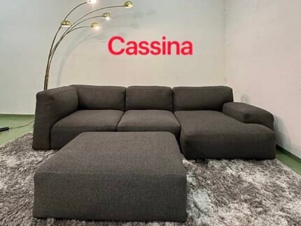 Cassina Mex Cube Grey Sofa by Piero Lissoni – Occasion Sofa for sale at SofaLab