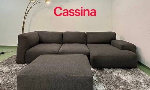Cassina Mex Cube Grey Sofa by Piero Lissoni – Occasion Sofa for sale at SofaLab