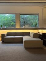 Corner Sofa Light grey with electro bed function – Occasion sofa for sale at SofaLab