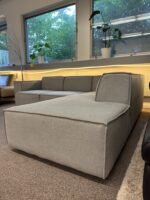 Corner Sofa Light grey with electro bed function – Occasion sofa for sale at SofaLab