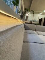 Corner Sofa Light grey with electro bed function – Occasion sofa for sale at SofaLab