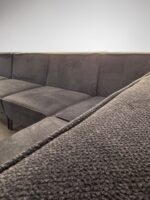 Modern Corner Sofa dark grey with chaise longue