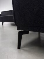 Modern Corner Sofa dark grey with chaise longue