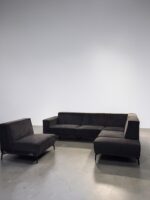 Modern Corner Sofa dark grey with chaise longue